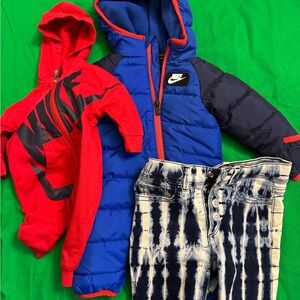 Nike Blue and Orange Newborn Jacket jordache